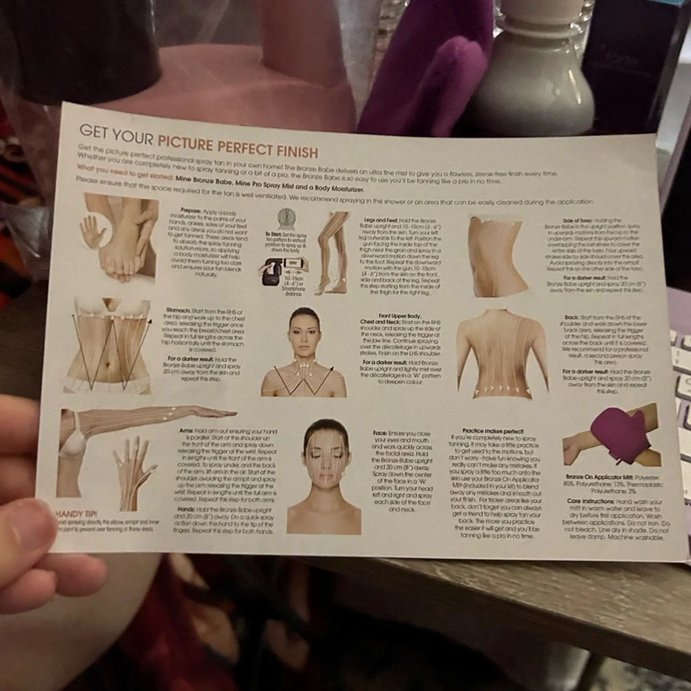 NEW IN BOX - MineTan Bronze Babe Home Spray Tan Kit - Pink Sprayer - Picture 8 of 16